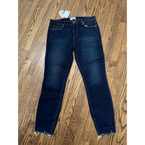 NWT PAIGE Denim - Verdugo Ankle Raw Hem Jeans in Darton Distressed - Size 31 - Picture 1 of 4